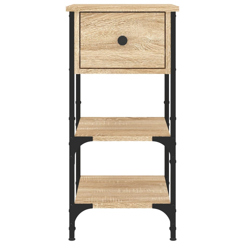 vidaXL 2 db sonoma tölgy színű szerelt fa éjjeliszekrény 34x36x70 cm