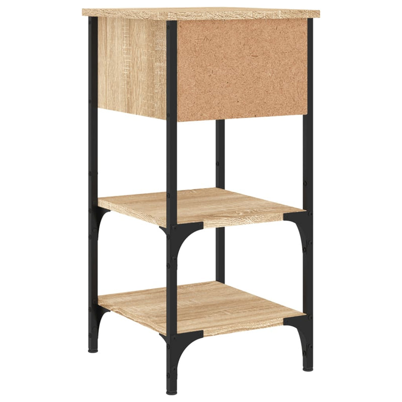 vidaXL 2 db sonoma tölgy színű szerelt fa éjjeliszekrény 34x36x70 cm