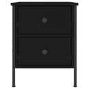 vidaXL fekete szerelt fa éjjeliszekrény 40x42x50 cm