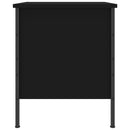 vidaXL fekete szerelt fa éjjeliszekrény 40x42x50 cm