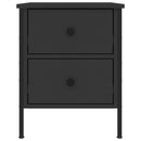 vidaXL 2 db fekete szerelt fa éjjeliszekrény 40x42x50 cm