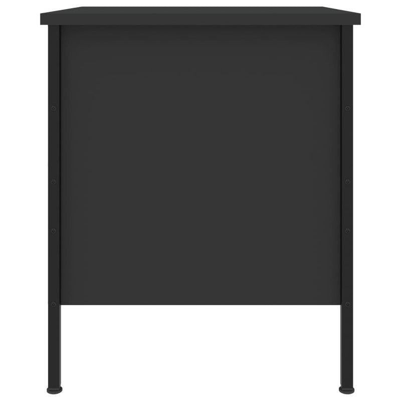 vidaXL 2 db fekete szerelt fa éjjeliszekrény 40x42x50 cm