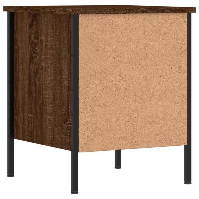 vidaXL 2 db barna tölgyszínű szerelt fa éjjeliszekrény 40x42x50 cm