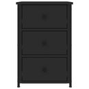 vidaXL 2 db fekete szerelt fa éjjeliszekrény 40x36x60 cm