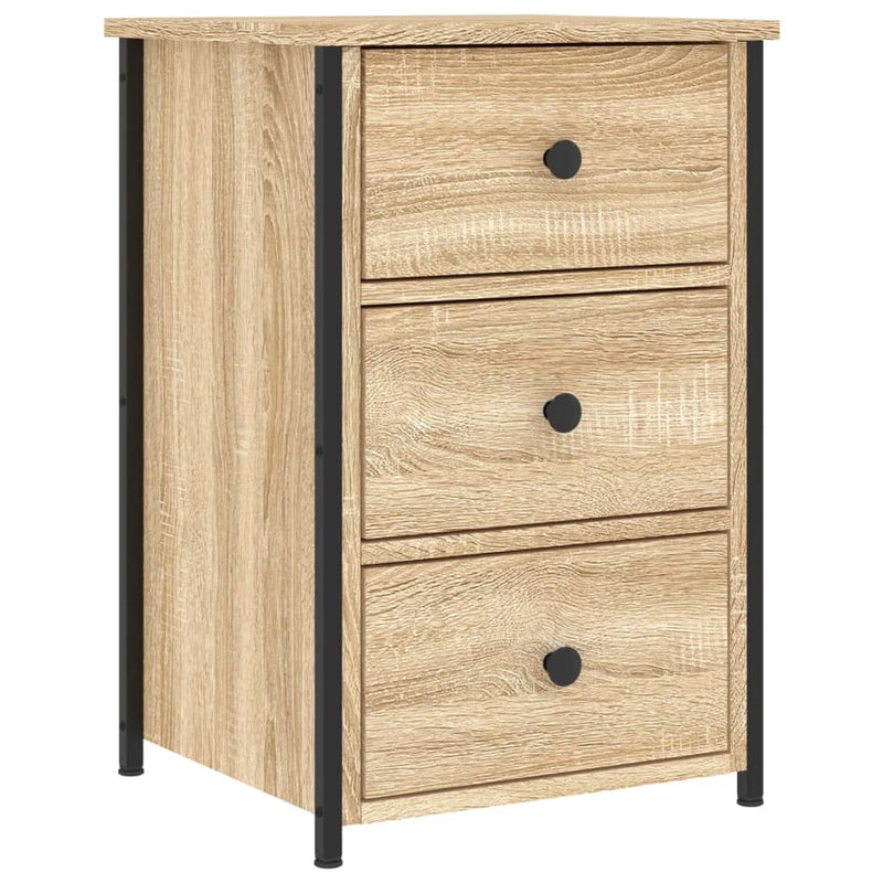 vidaXL 2 db sonoma tölgy színű szerelt fa éjjeliszekrény 40x36x60 cm