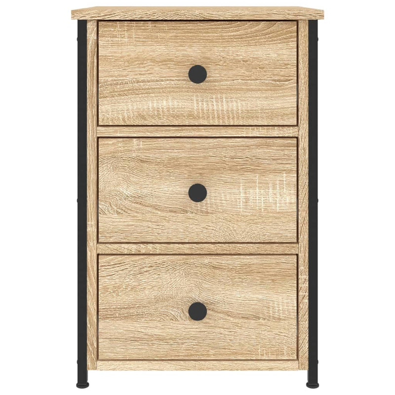vidaXL 2 db sonoma tölgy színű szerelt fa éjjeliszekrény 40x36x60 cm
