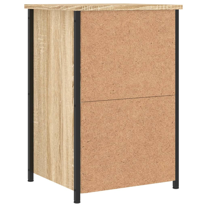 vidaXL 2 db sonoma tölgy színű szerelt fa éjjeliszekrény 40x36x60 cm