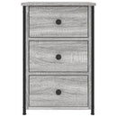 vidaXL 2 db szürke sonoma színű szerelt fa éjjeliszekrény 40x36x60 cm