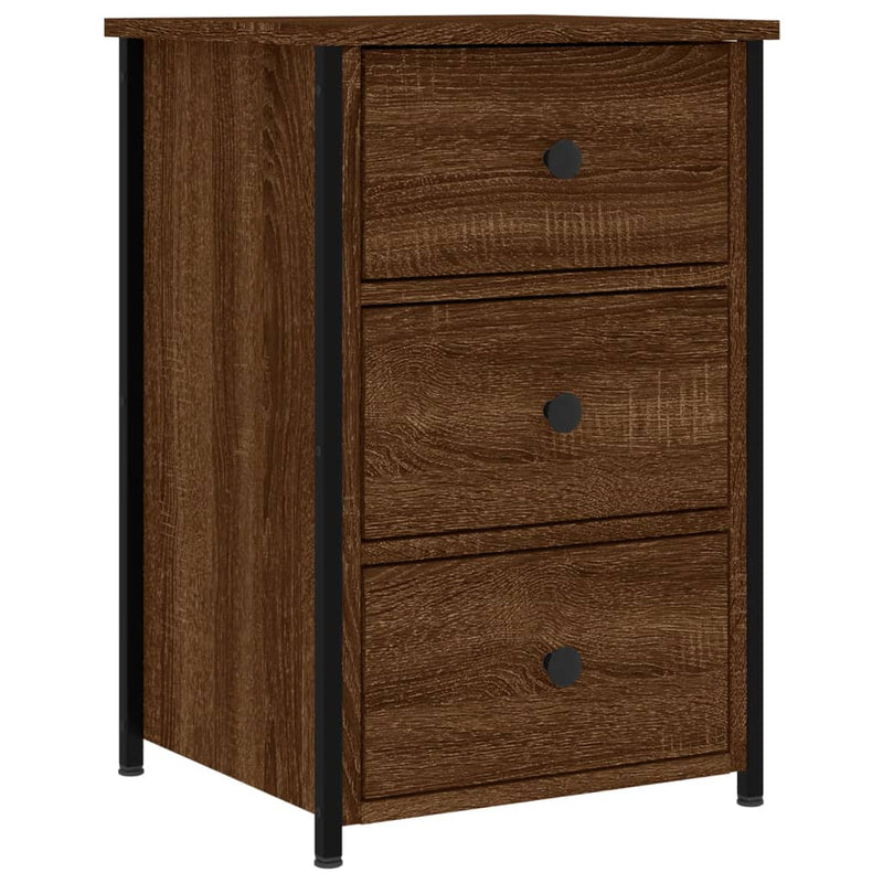 vidaXL 2 db barna tölgyszínű szerelt fa éjjeliszekrény 40x36x60 cm