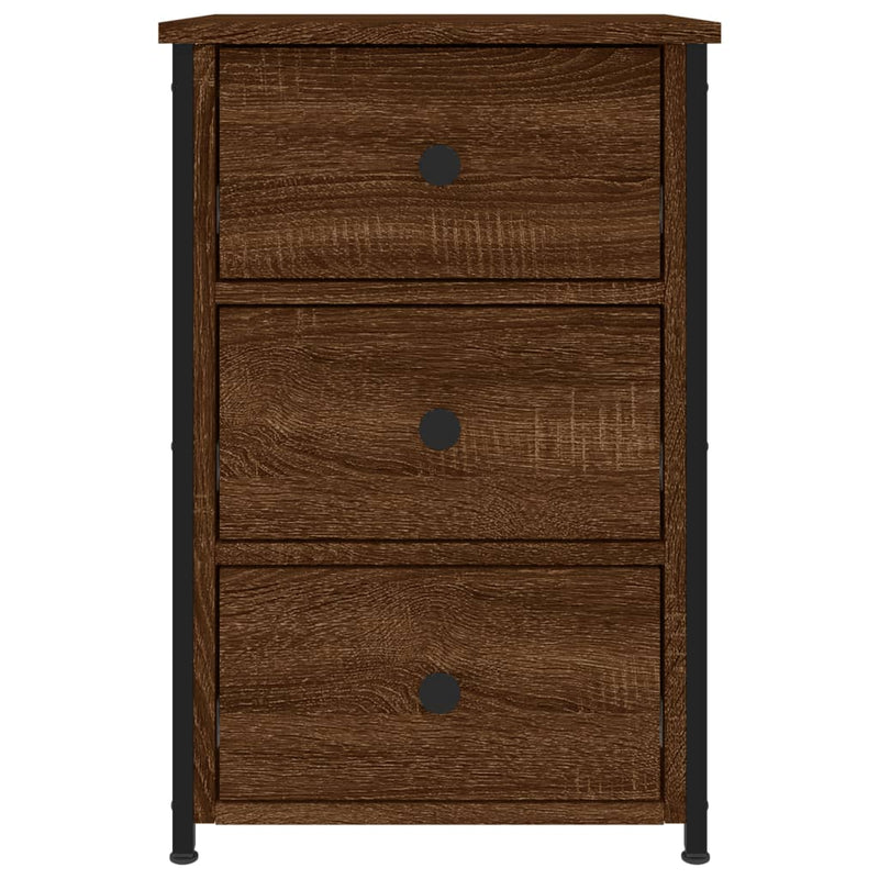 vidaXL 2 db barna tölgyszínű szerelt fa éjjeliszekrény 40x36x60 cm