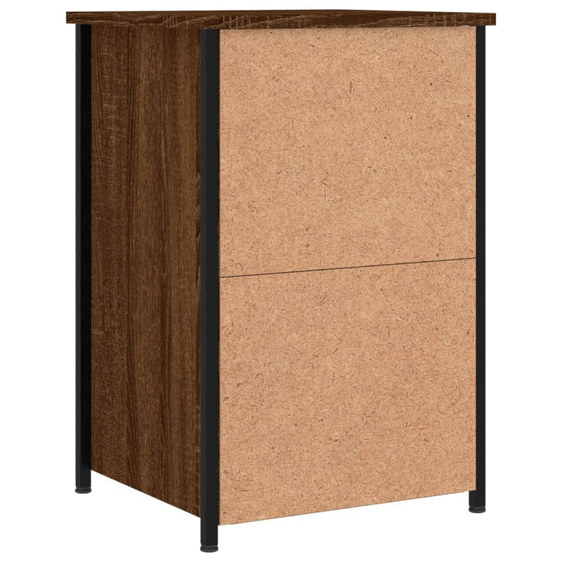 vidaXL 2 db barna tölgyszínű szerelt fa éjjeliszekrény 40x36x60 cm