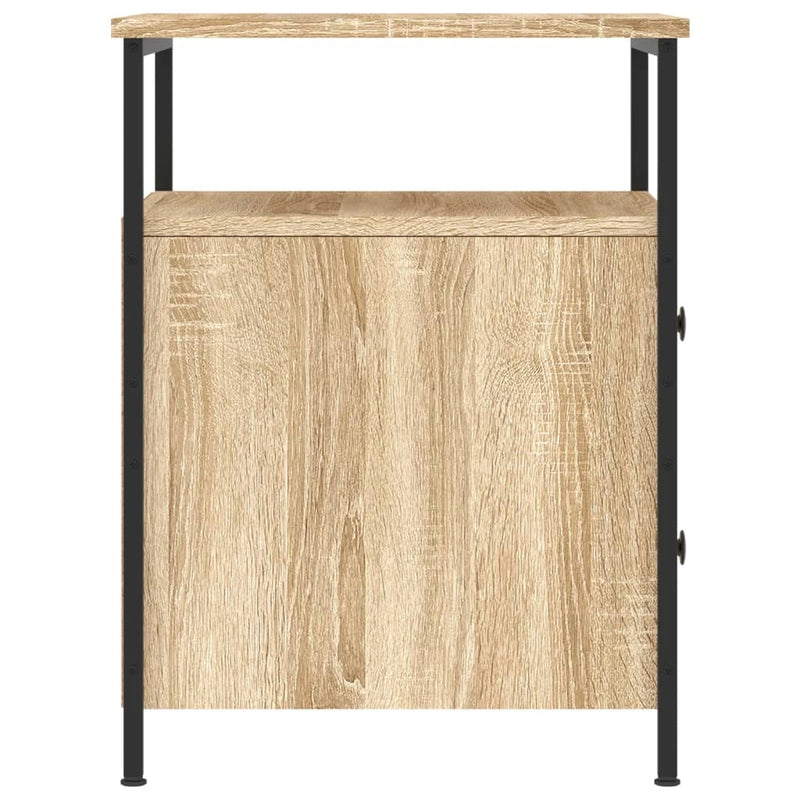vidaXL 2 db sonoma tölgy színű szerelt fa éjjeliszekrény 44x45x60 cm