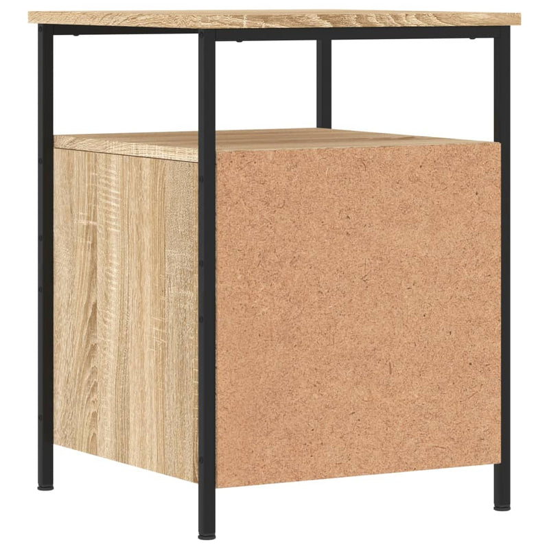 vidaXL 2 db sonoma tölgy színű szerelt fa éjjeliszekrény 44x45x60 cm