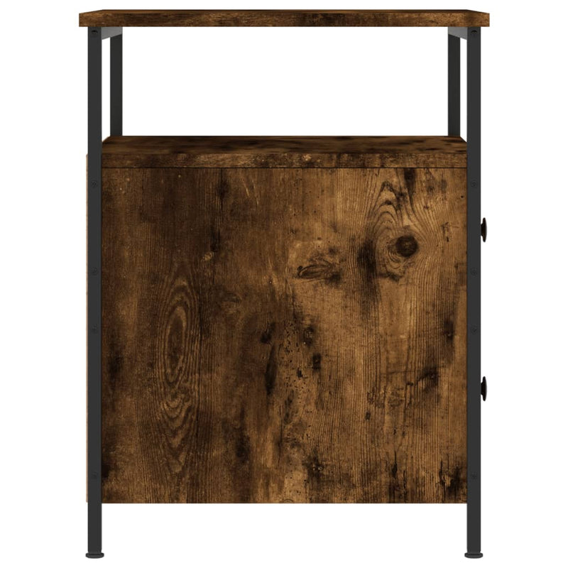 vidaXL 2 db füstös tölgy színű szerelt fa éjjeliszekrény 44x45x60 cm