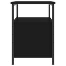 vidaXL fekete szerelt fa éjjeliszekrény 34x35,5x50 cm