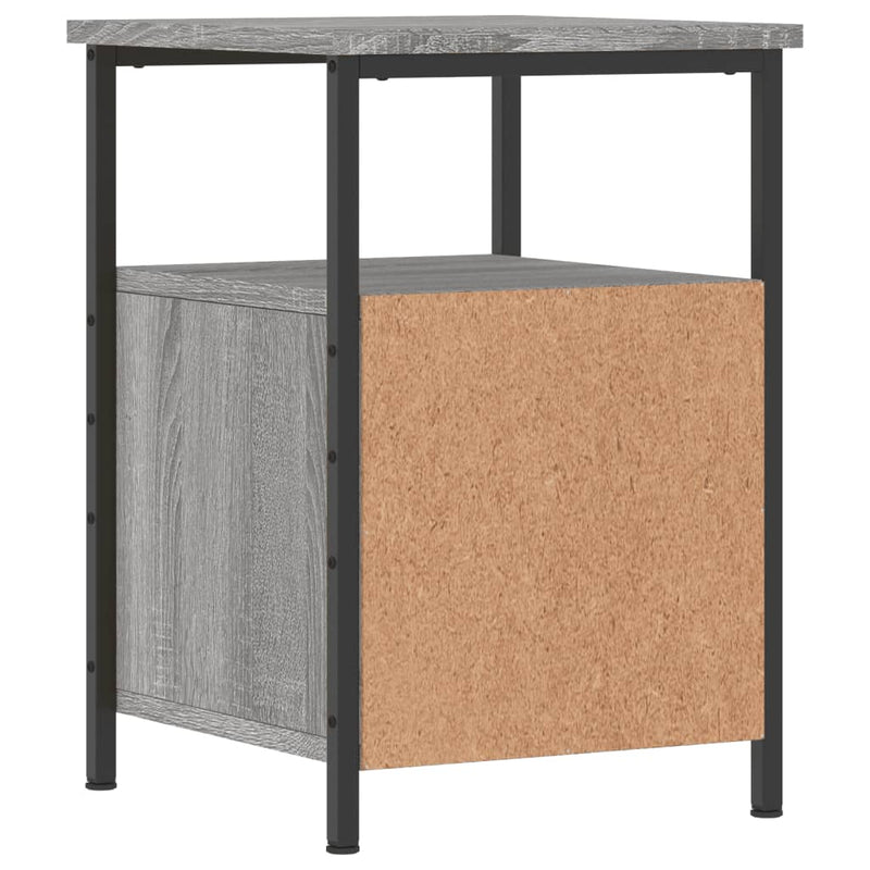 vidaXL szürke sonoma színű szerelt fa éjjeliszekrény 34x35,5x50 cm
