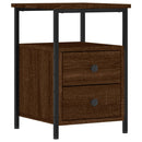 vidaXL barna tölgyszínű szerelt fa éjjeliszekrény 34x35,5x50 cm