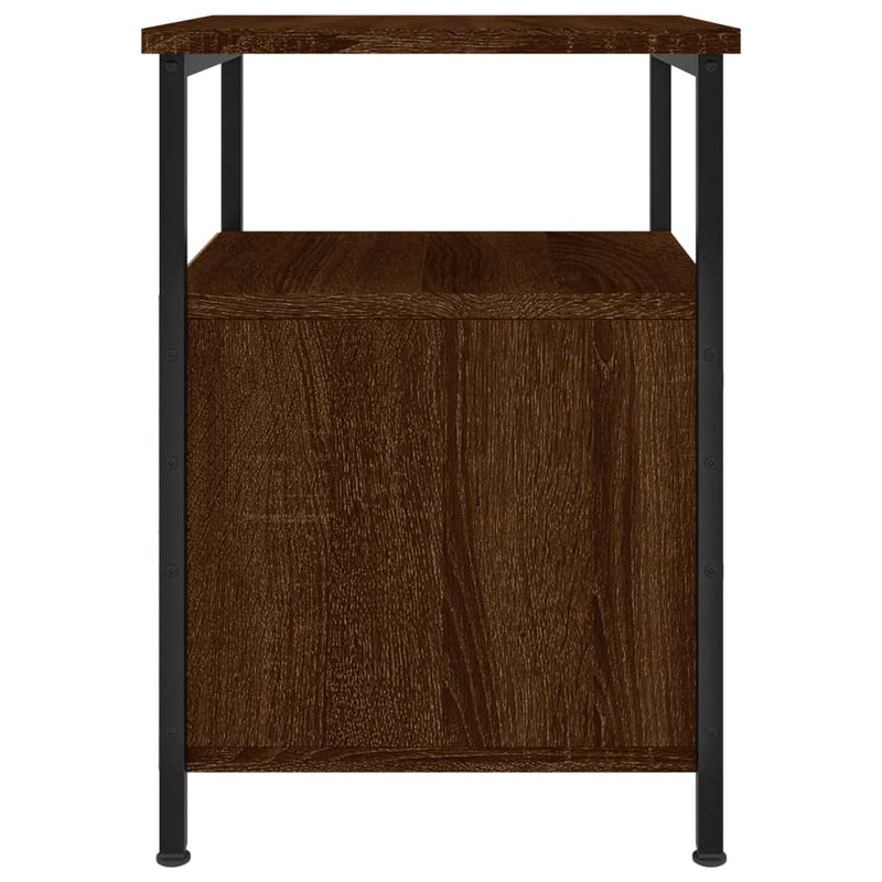 vidaXL 2 db barna tölgyszínű szerelt fa éjjeliszekrény 34x35,5x50 cm