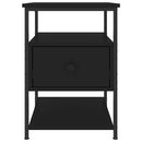 vidaXL 2 db fekete szerelt fa éjjeliszekrény 40x42x56 cm