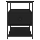 vidaXL 2 db fekete szerelt fa éjjeliszekrény 40x42x56 cm