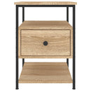 vidaXL 2 db sonoma tölgy színű szerelt fa éjjeliszekrény 40x42x56 cm