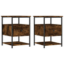 vidaXL 2 db füstös tölgy színű szerelt fa éjjeliszekrény 40x42x56 cm