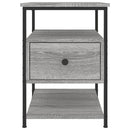 vidaXL szürke sonoma színű szerelt fa éjjeliszekrény 40x42x56 cm