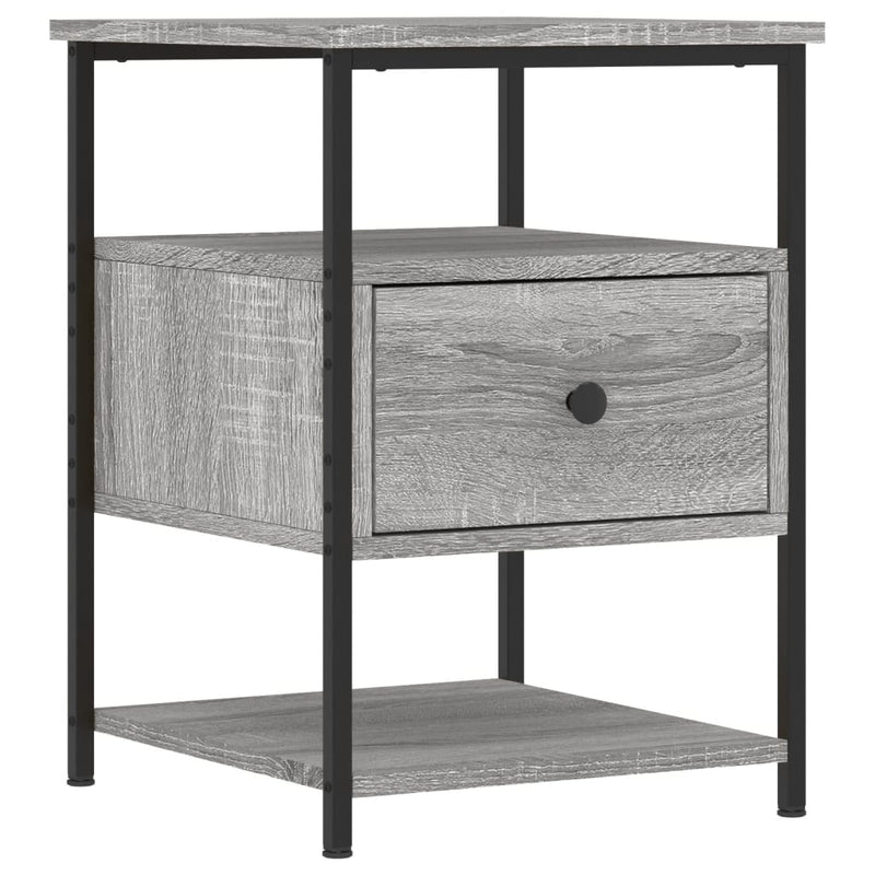 vidaXL 2 db szürke sonoma színű éjjeliszekrény 40x42x56 cm