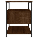 vidaXL 2 db barna tölgyszínű szerelt fa éjjeliszekrény 40x42x56 cm