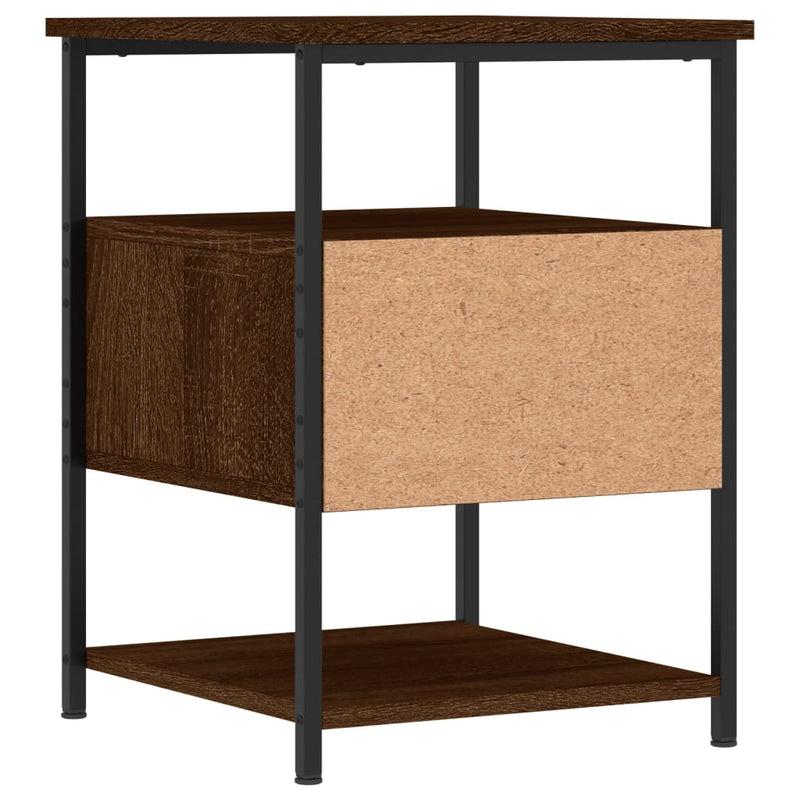 vidaXL 2 db barna tölgyszínű szerelt fa éjjeliszekrény 40x42x56 cm