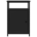 vidaXL 2 db fekete szerelt fa éjjeliszekrény 40 x 42 x 60 cm