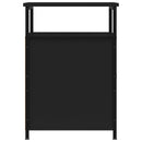 vidaXL 2 db fekete szerelt fa éjjeliszekrény 40 x 42 x 60 cm