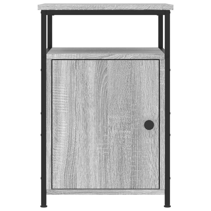 vidaXL 2 db szürke sonoma színű szerelt fa éjjeliszekrény 40x42x60 cm