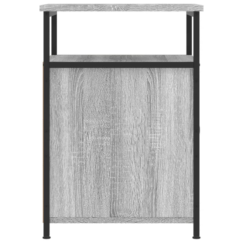 vidaXL 2 db szürke sonoma színű szerelt fa éjjeliszekrény 40x42x60 cm