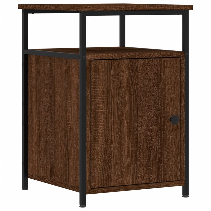 vidaXL 2 db barna tölgyszínű szerelt fa éjjeliszekrény 40 x 42 x 60 cm