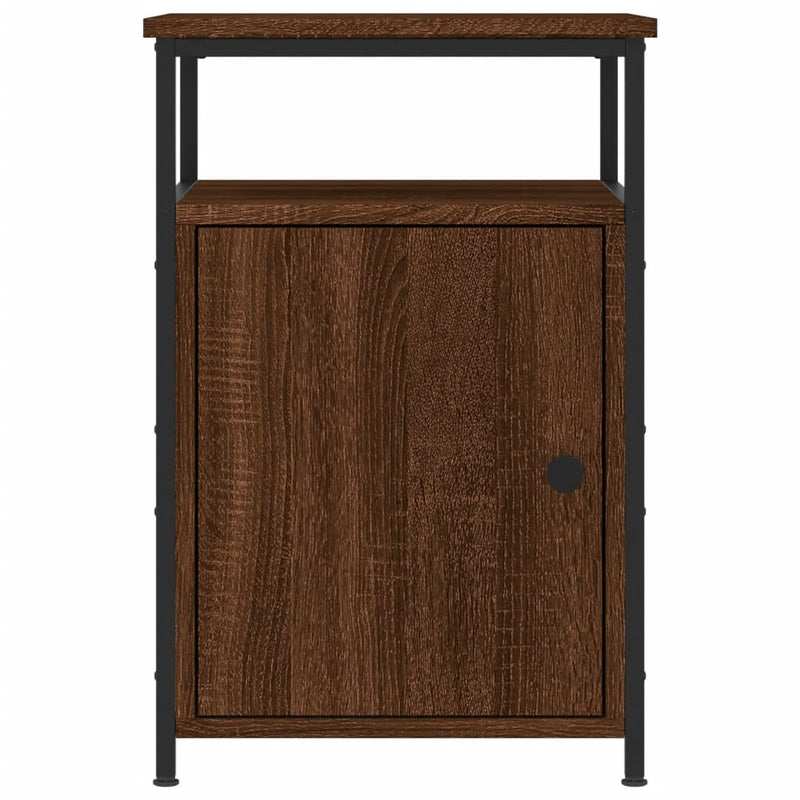 vidaXL 2 db barna tölgyszínű szerelt fa éjjeliszekrény 40 x 42 x 60 cm