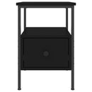 vidaXL fekete szerelt fa éjjeliszekrény 34x36x50 cm
