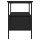 vidaXL 2 db fekete szerelt fa éjjeliszekrény 34x36x50 cm