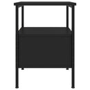 vidaXL 2 db fekete szerelt fa éjjeliszekrény 34x36x50 cm