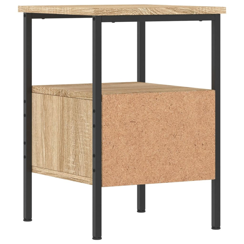 vidaXL 2 db sonoma tölgy színű szerelt fa éjjeliszekrény 34x36x50 cm