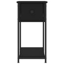 vidaXL fekete szerelt fa éjjeliszekrény 30x60x60 cm