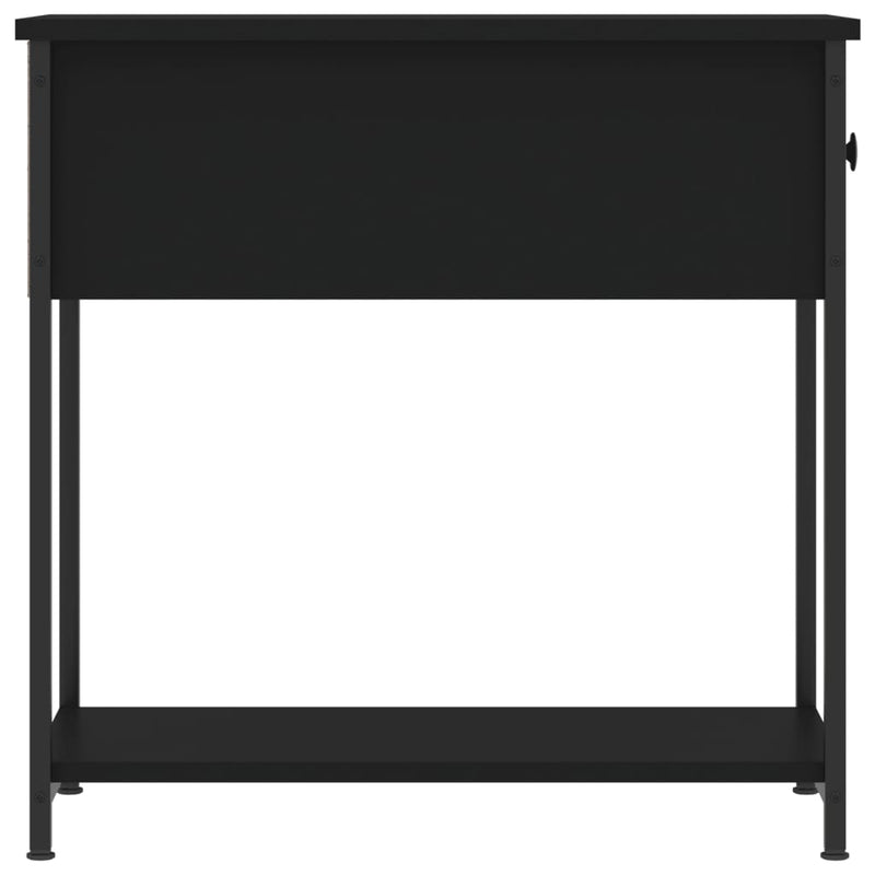 vidaXL fekete szerelt fa éjjeliszekrény 30x60x60 cm