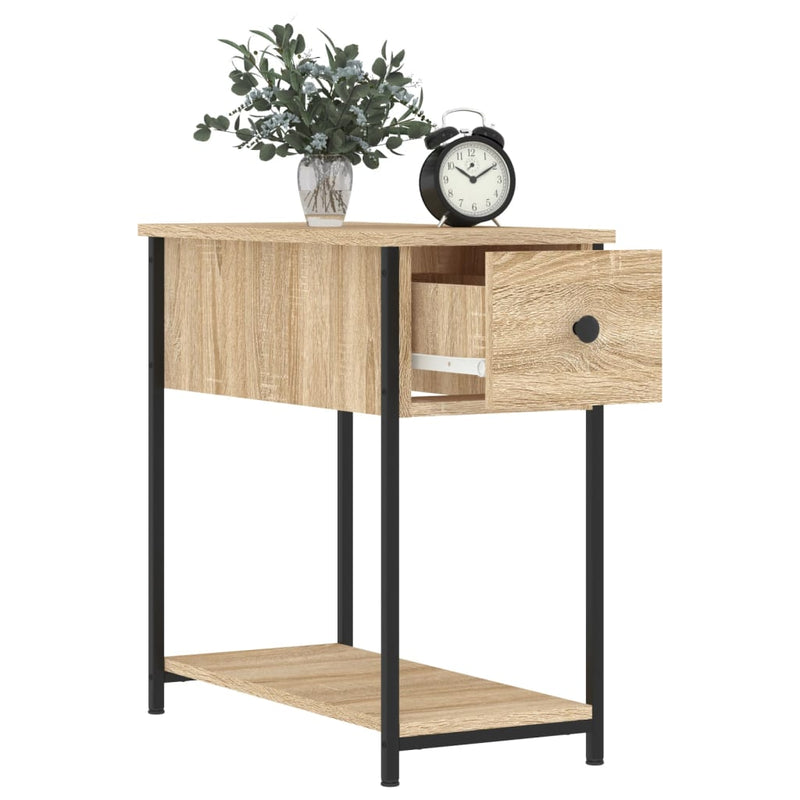 vidaXL 2 db sonoma tölgy színű szerelt fa éjjeliszekrény 30x60x60 cm