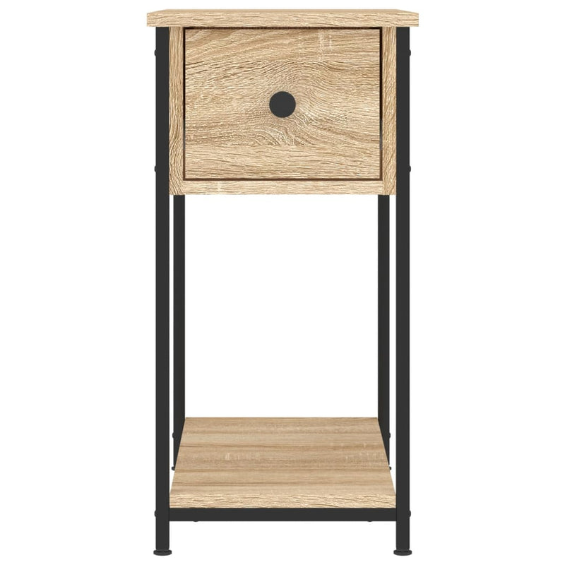 vidaXL 2 db sonoma tölgy színű szerelt fa éjjeliszekrény 30x60x60 cm