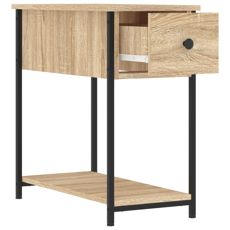 vidaXL 2 db sonoma tölgy színű szerelt fa éjjeliszekrény 30x60x60 cm