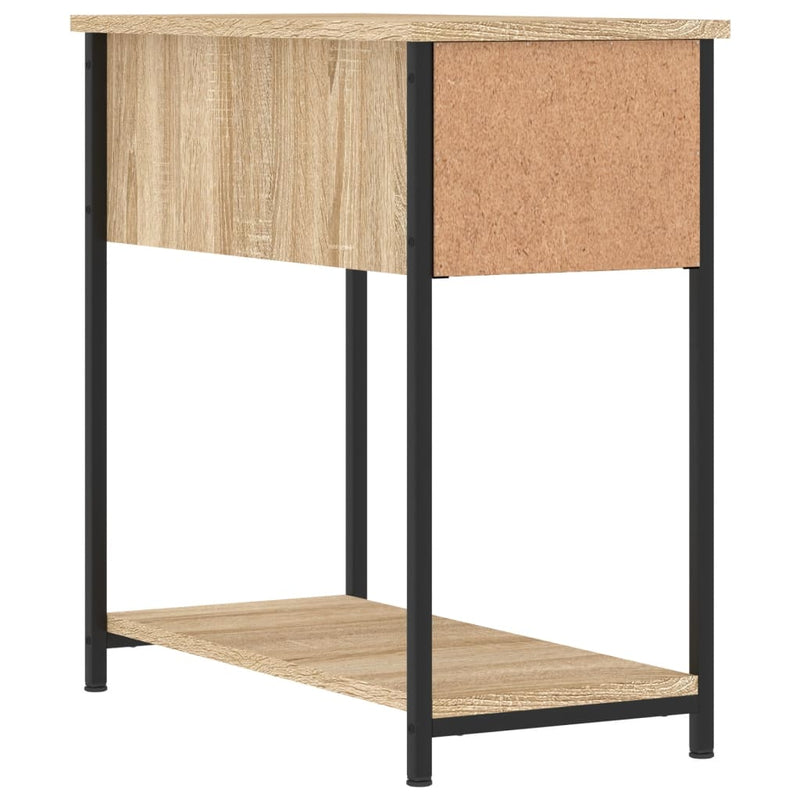 vidaXL 2 db sonoma tölgy színű szerelt fa éjjeliszekrény 30x60x60 cm