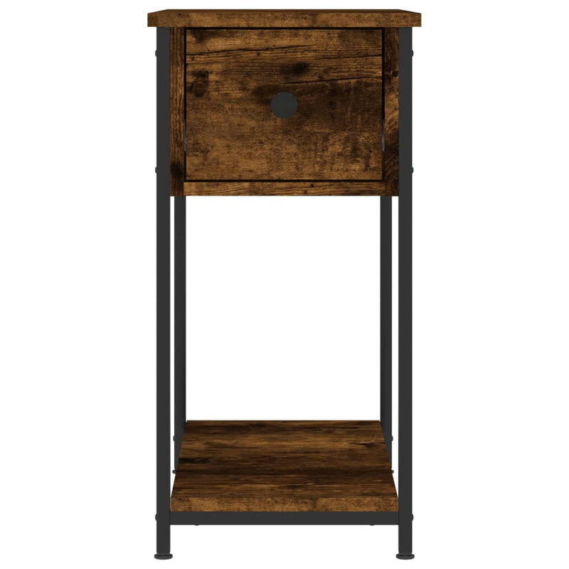 vidaXL 2 db füstös tölgy színű szerelt fa éjjeliszekrény 30x60x60 cm