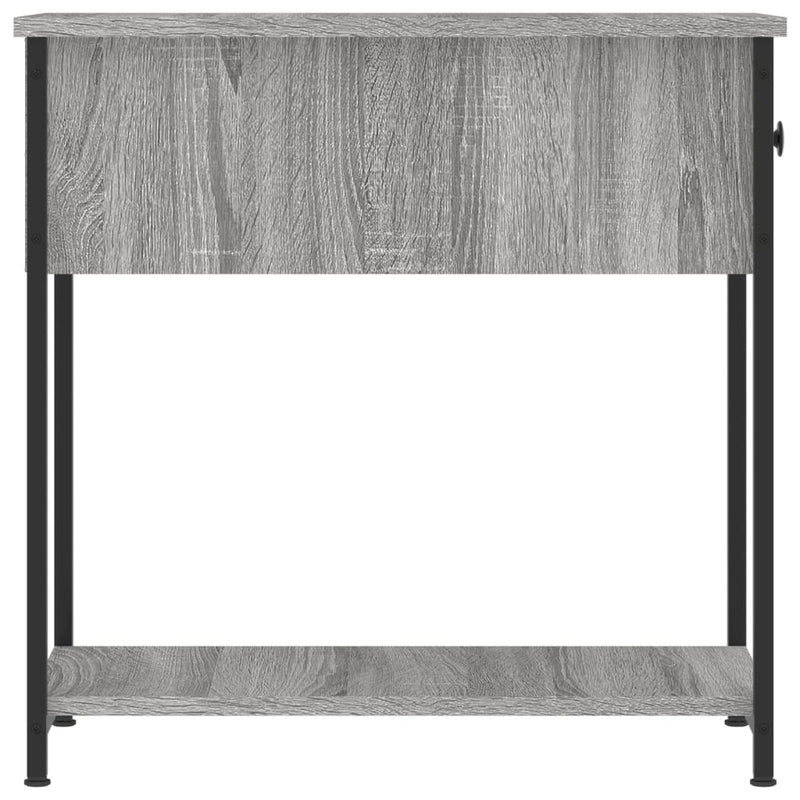 vidaXL 2 db szürke-sonoma színű szerelt fa éjjeliszekrény 30x60x60 cm