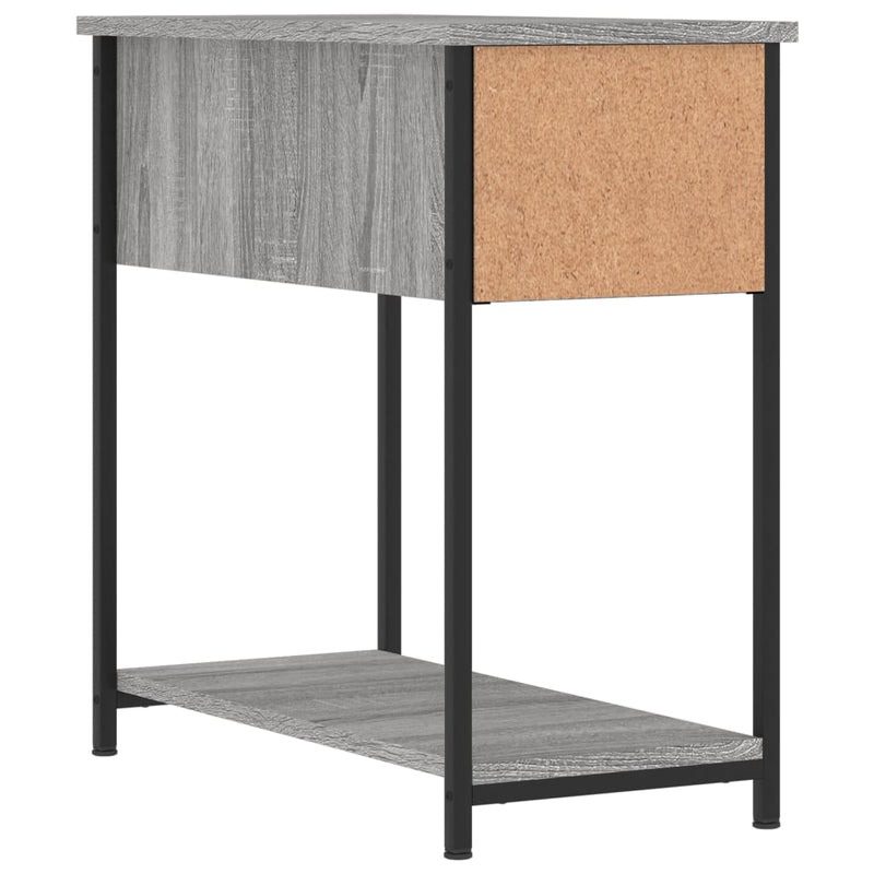 vidaXL 2 db szürke-sonoma színű szerelt fa éjjeliszekrény 30x60x60 cm
