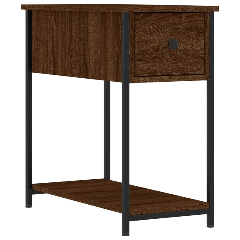 vidaXL 2 db barna tölgyszínű szerelt fa éjjeliszekrény 30x60x60 cm